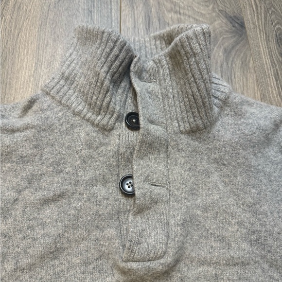 Polo Ralph Lauren Merino Wool Angora Sweater XL Shawl Collar Gray Pullover - Picture 4 of 9